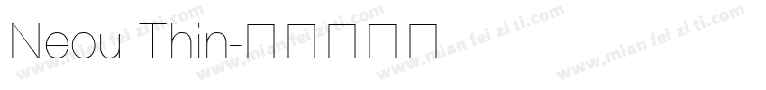 Neou Thin字体转换